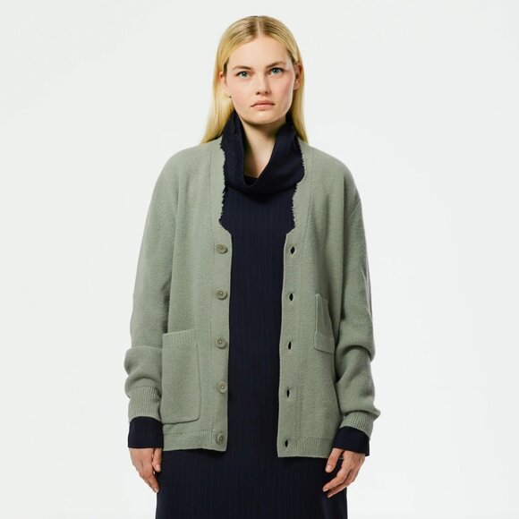 Tibi Soft Lambswool Distressed Cardigan - Picture 1 of 4